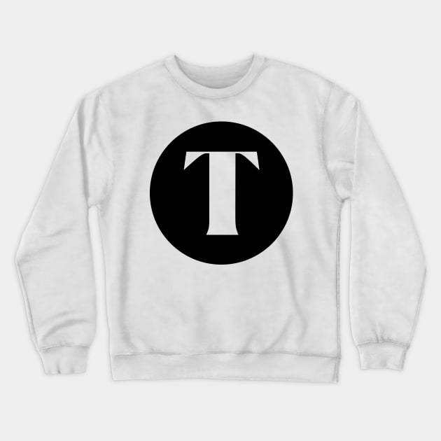 T (Letter Initial Monogram) Crewneck Sweatshirt by n23tees